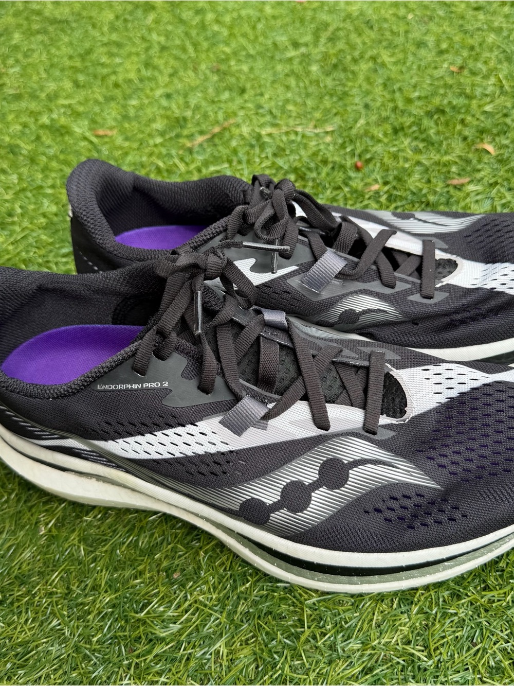 Saucony Women’s Black, Gray and Purple Endorphin Pro 2 Running Shoes
